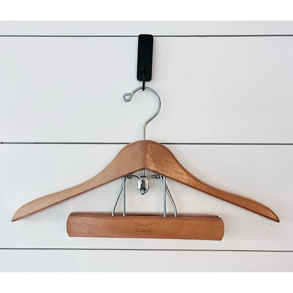 Vintage Setwell Garment Clamp Hanger Wood Hanger